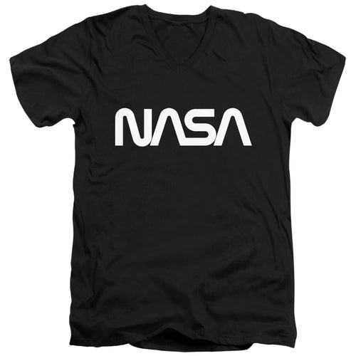 NASA Worm Logo V-Neck T-Shirt