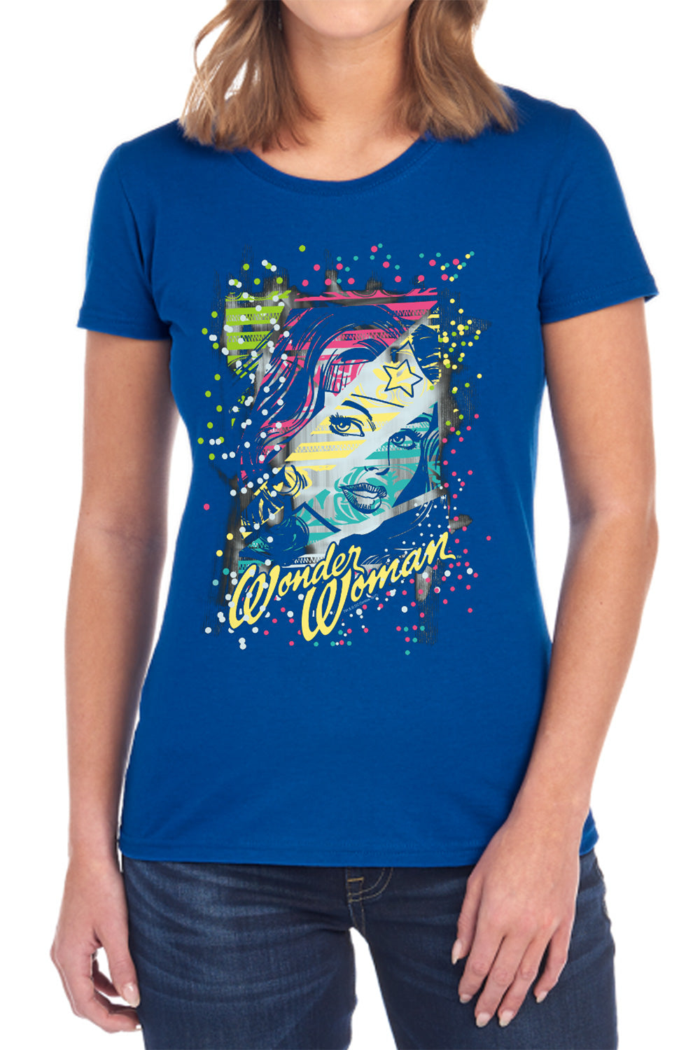 DC Comics Color Block Womens T-Shirt