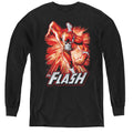 Justice League Flash Red & Gray Youth Long Sleeve T-Shirt