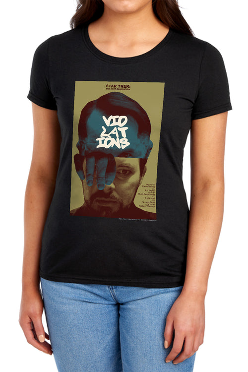 Star Trek Violations Black Womens T-Shirt