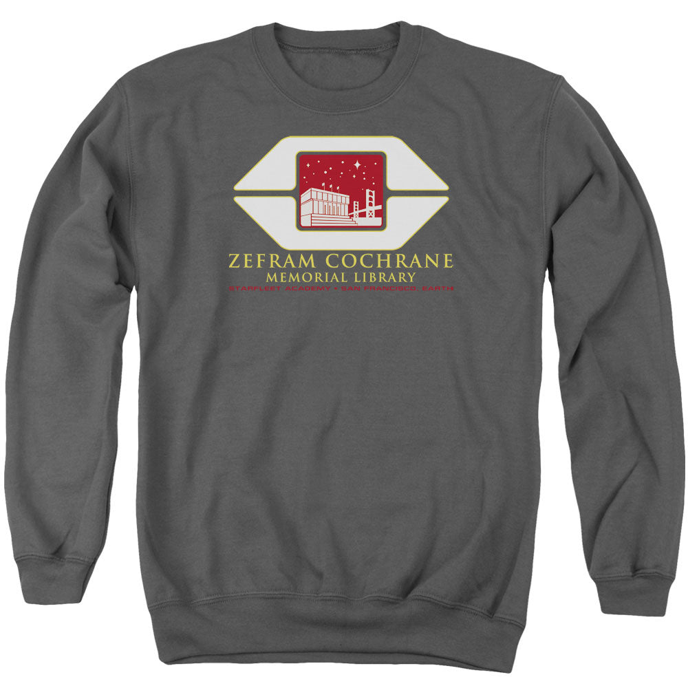Star Trek Zefram Cochrane Memorial Library Crewneck Sweatshirt