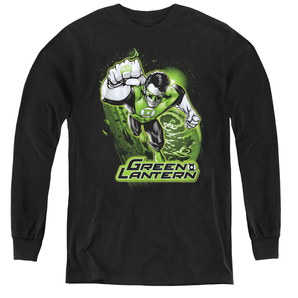 Justice League Green Lantern Green & Gray Youth Long Sleeve T-Shirt
