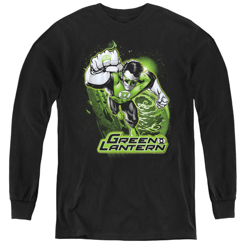 Justice League Green Lantern Green & Gray Youth Long Sleeve T-Shirt