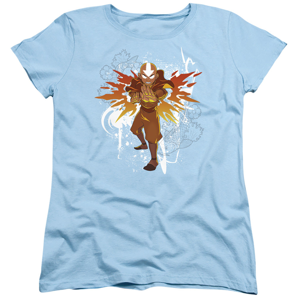 Avatar: The Last Airbender Flower And Fish Aang Womens T-Shirt