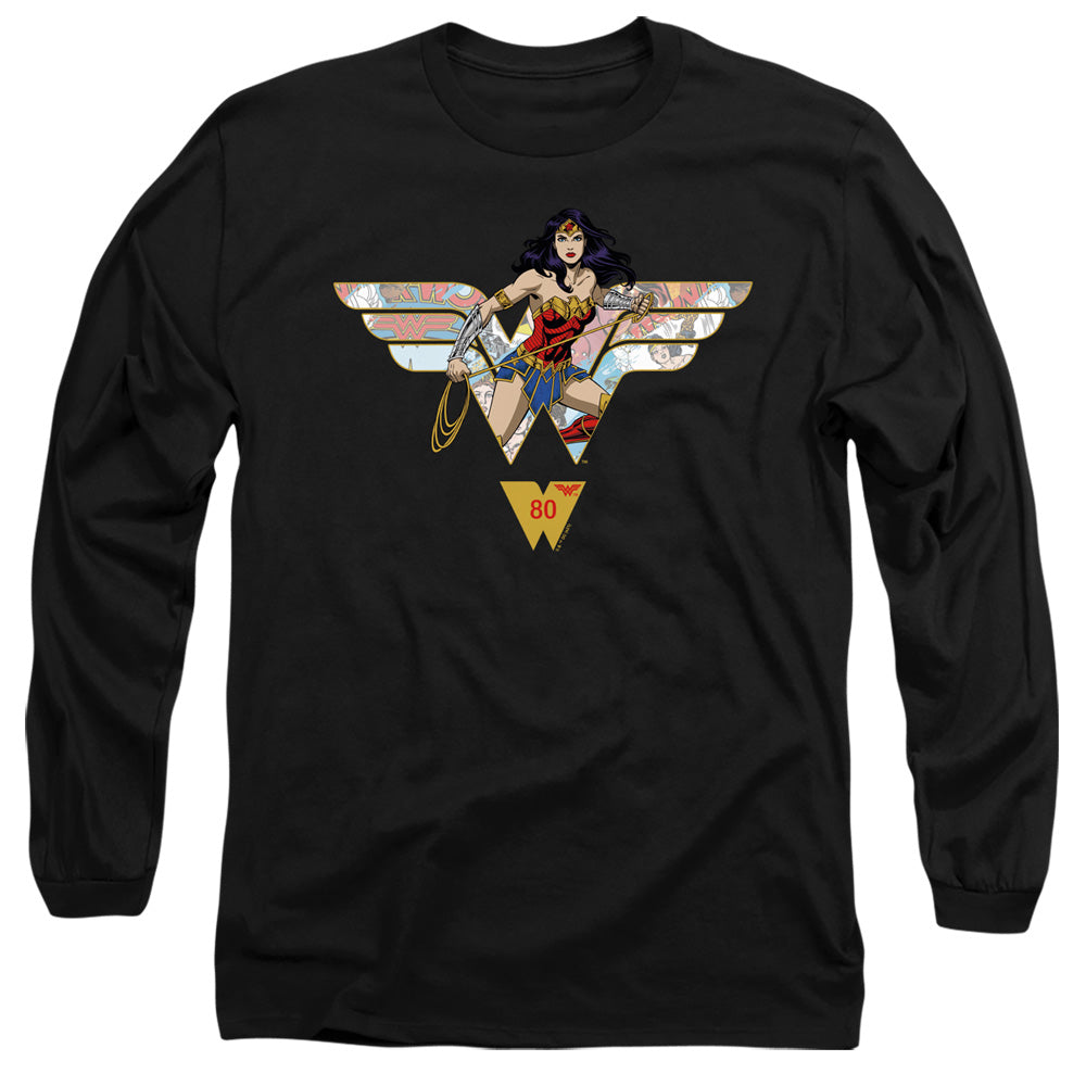 Wonder Woman WW 80th Collage Logo Long Sleeve T-Shirt