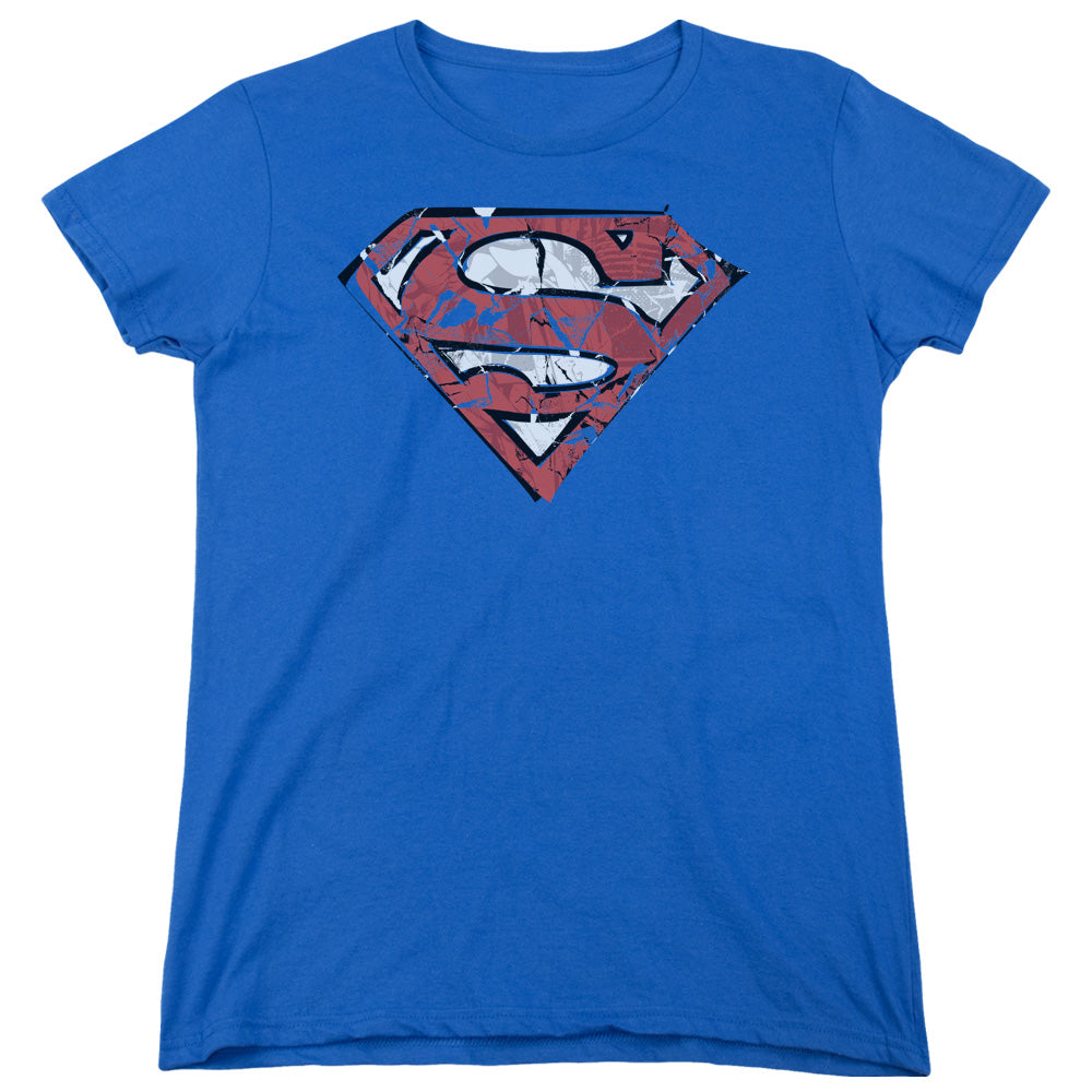 Superman Ripped and Shredded Womens T-Shirt