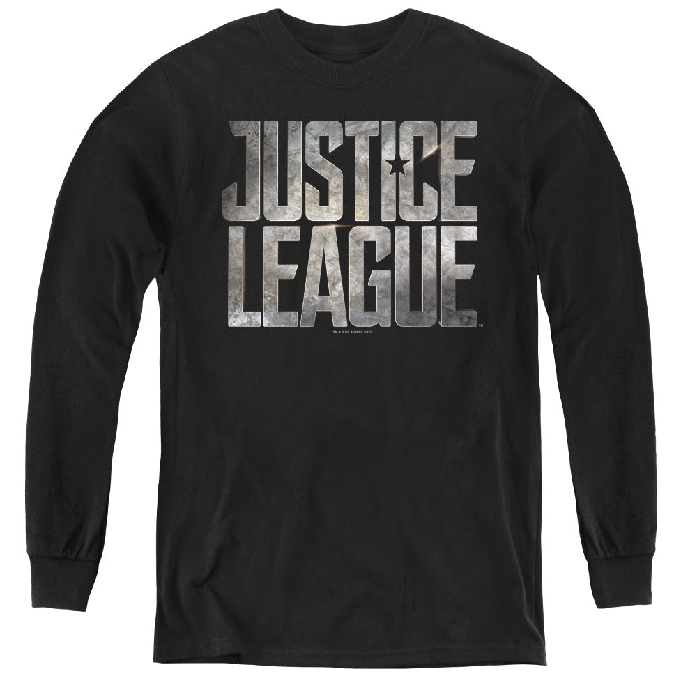 Justice League Metal Logo Youth Long Sleeve T-Shirt