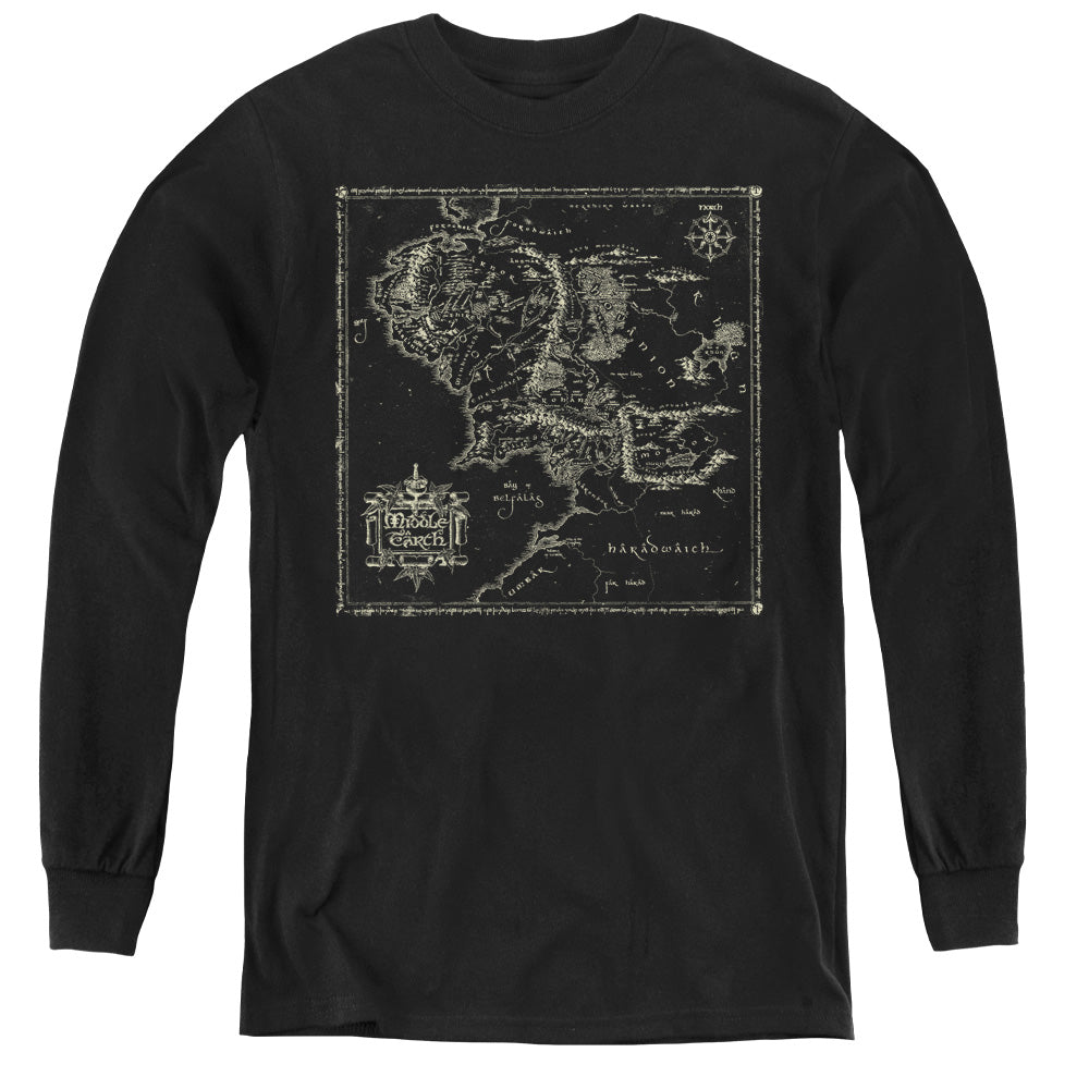 Lord of the Rings Map Of Me Youth Long Sleeve T-Shirt