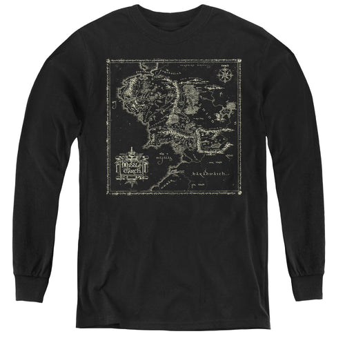 Lord of the Rings Map Of Me Youth Long Sleeve T-Shirt