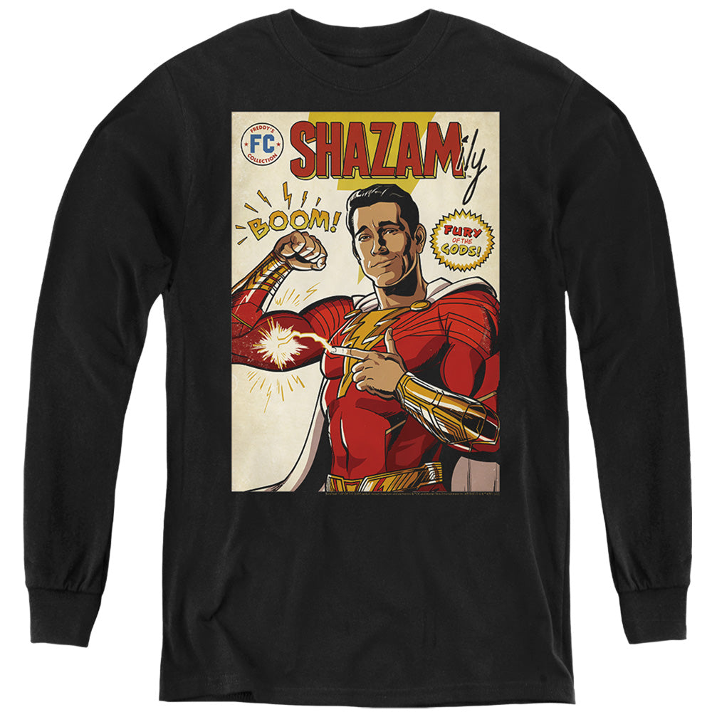 Shazam! Fury of the Gods Comic Cover Youth Long Sleeve T-Shirt