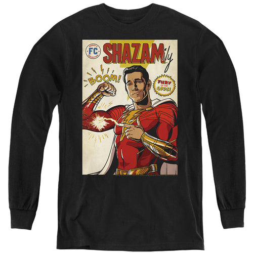 Shazam! Fury of the Gods Comic Cover Youth Long Sleeve T-Shirt