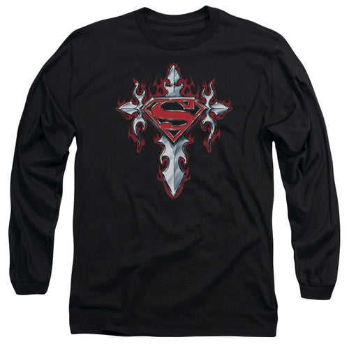 Superman Gothic Steel Logo Long Sleeve T-Shirt