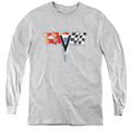 Chevy 2ND Gen Vette Nose Emblem Youth Long Sleeve T-Shirt