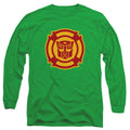 Transformers Rescue Bots Logo Kelly Green Long Sleeve T-Shirt
