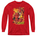 Justice League Flash Lightning Youth Long Sleeve T-Shirt