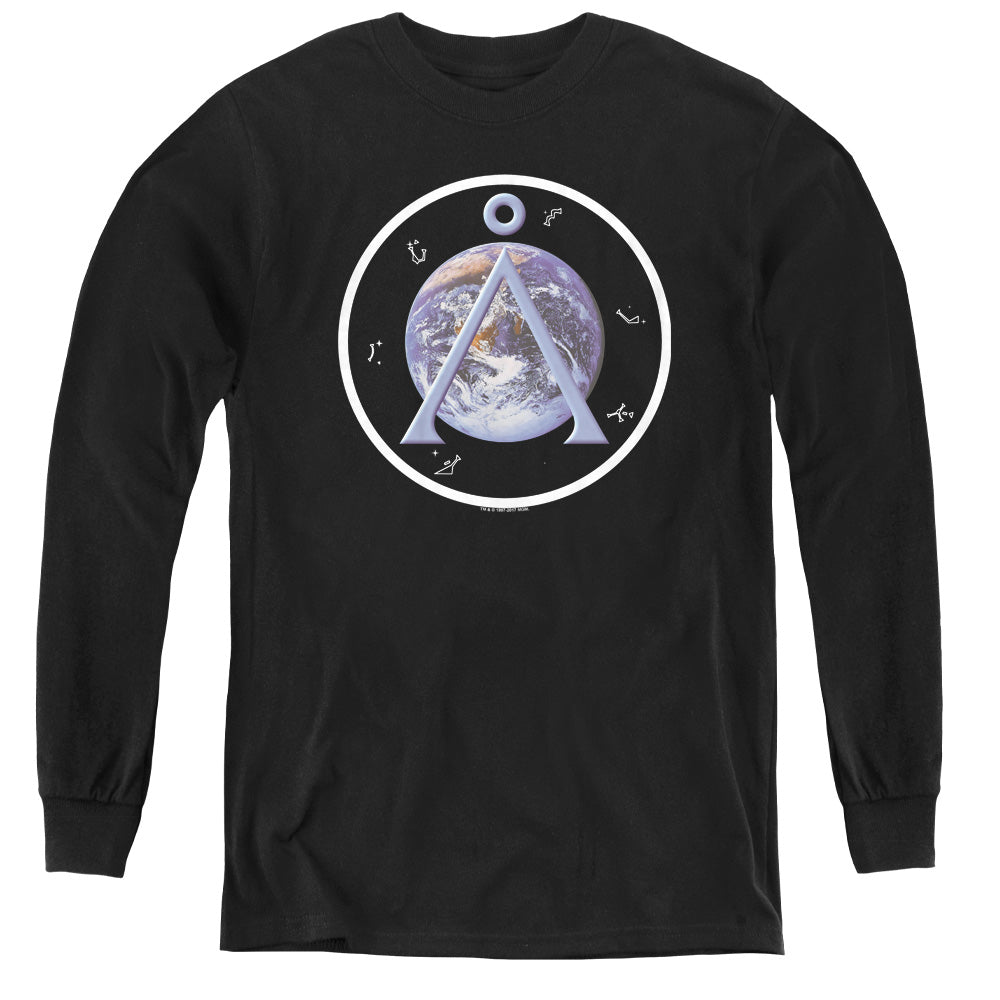 Stargate SG-1 Earth Emblem Youth Long Sleeve T-Shirt