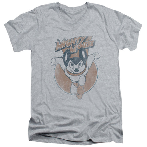 Mighty Mouse Flying with Purpose V-Neck T-Shirt
