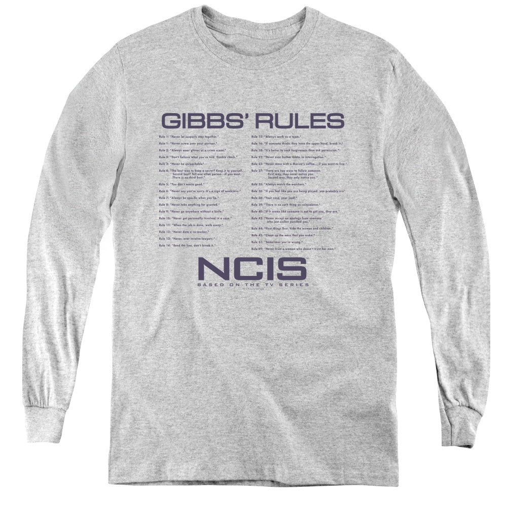 NCIS Gibbs Rules Youth Long Sleeve T-Shirt