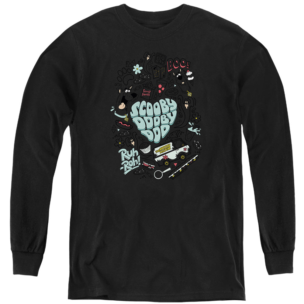 Scooby-Doo Icon Collage Youth Long Sleeve T-Shirt