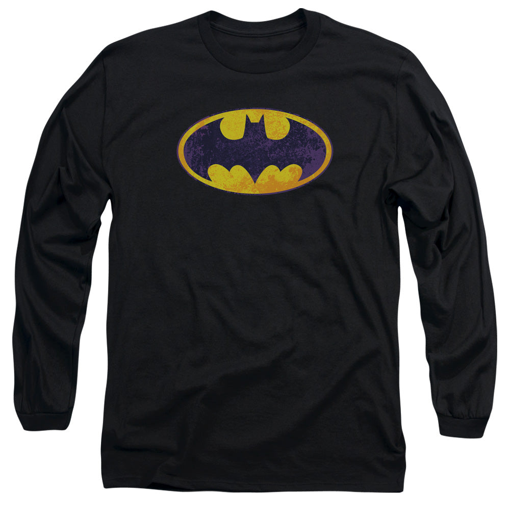 Batman Bm Neon Distress Logo Long Sleeve T-Shirt