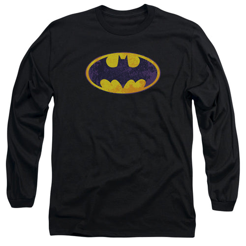 Batman Bm Neon Distress Logo Long Sleeve T-Shirt