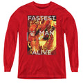 Justice League Fastest Man Alive Youth Long Sleeve T-Shirt