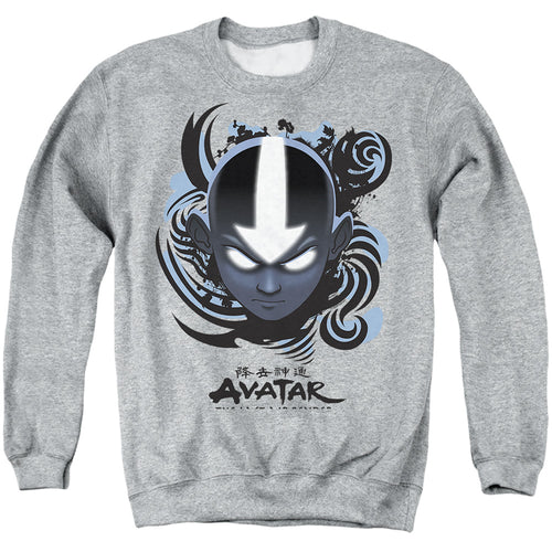 Avatar: The Last Airbender Airbender Blue And Black Kanji Crewneck Sweatshirt