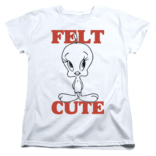 Looney Tunes Felt Cute Womens T-Shirt