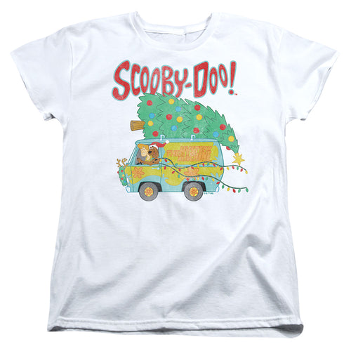 Scooby-Doo Mystery Machine Christmas Tree Womens T-Shirt