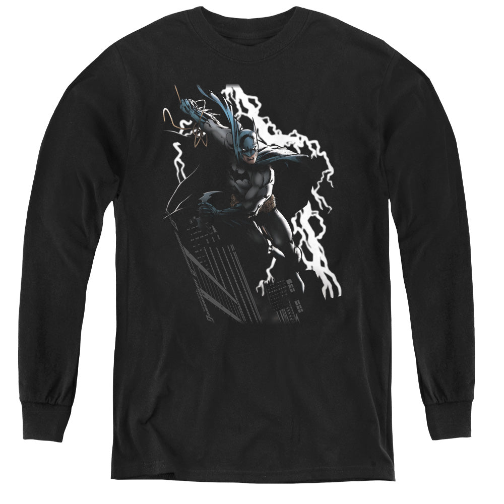 Justice League Lighting Crashes Youth Long Sleeve T-Shirt