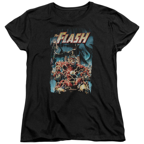 Justice League Electric Chair Womens T-Shirt