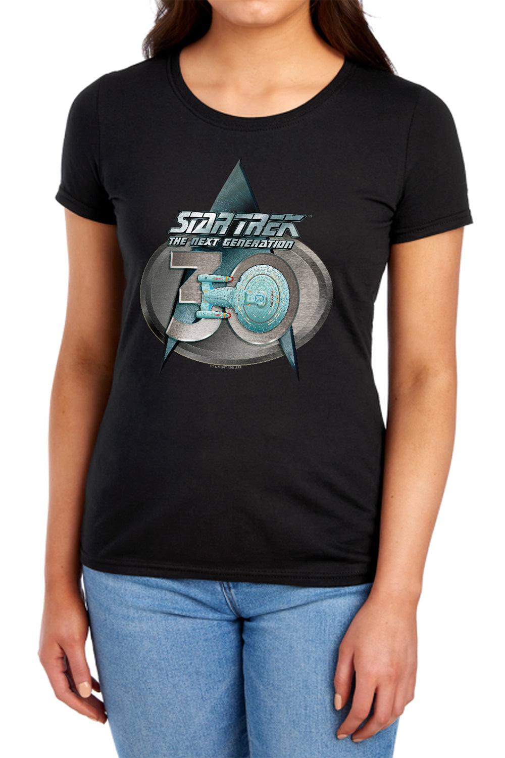 Star Trek TNG 30 Logo Womens T-Shirt