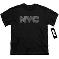 New York City Map Fill Black Youth/Toddler T-Shirt
