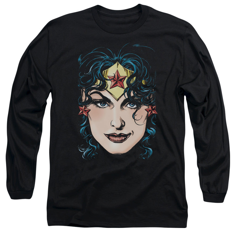 Justice League Wonder Woman Head Long Sleeve T-Shirt