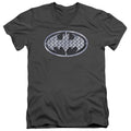 Batman Steel Mesh Shield V-Neck T-Shirt