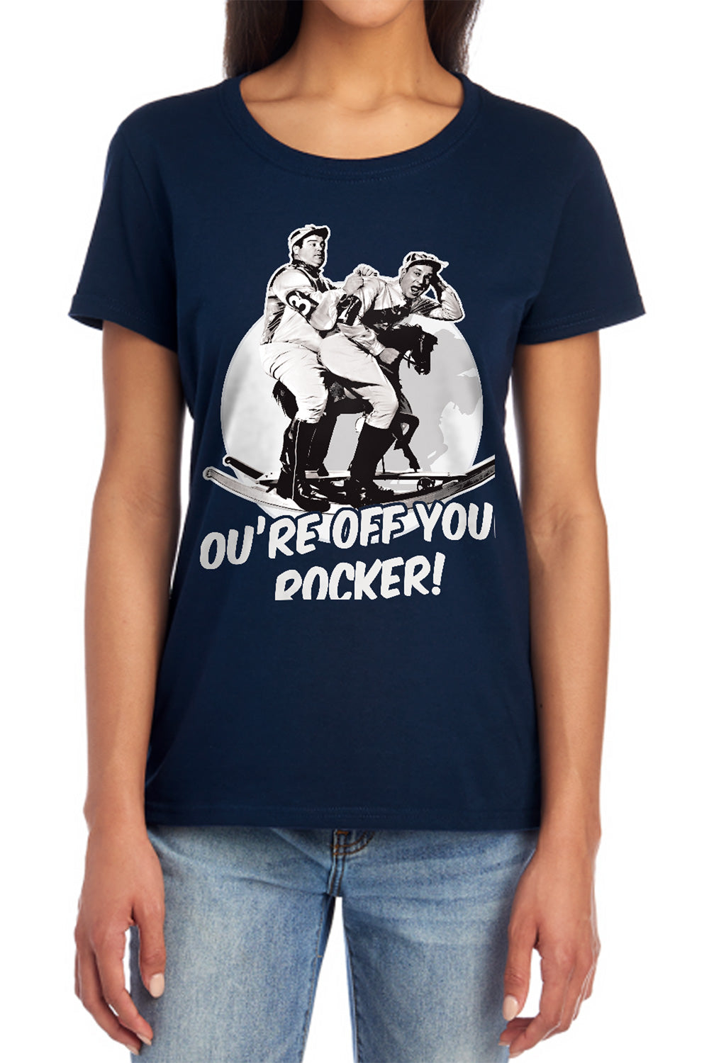 Abbott and Costello Off Your Rocker Womens T-Shirt