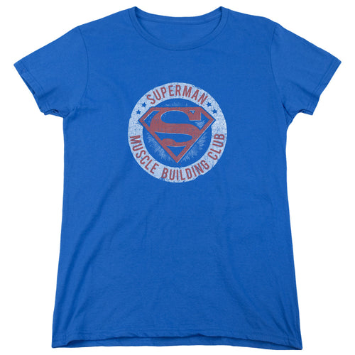 Superman Muscle Club Womens T-Shirt