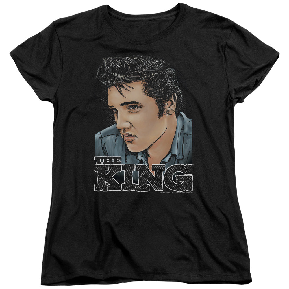 Elvis Presley Graphic King Womens T-Shirt