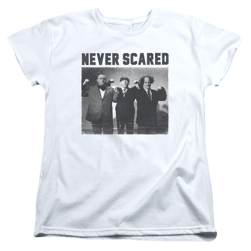The Three Stooges Never Scared Womens T-Shirt