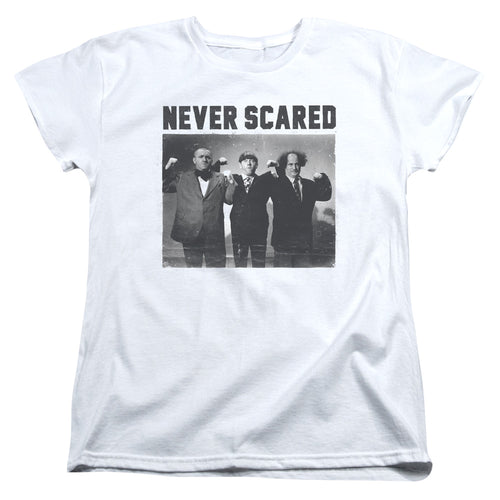 The Three Stooges Never Scared Womens T-Shirt