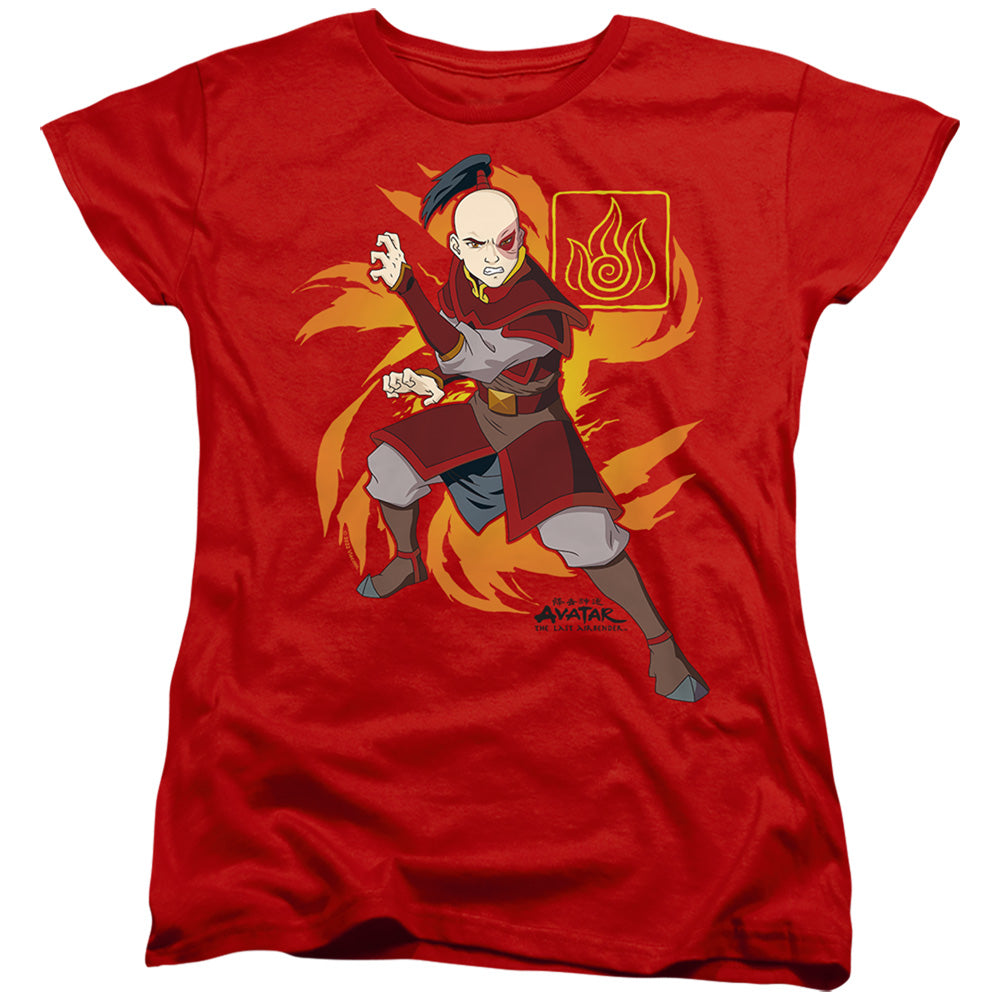 Avatar: The Last Airbender Zuko Flame Burst Womens T-Shirt