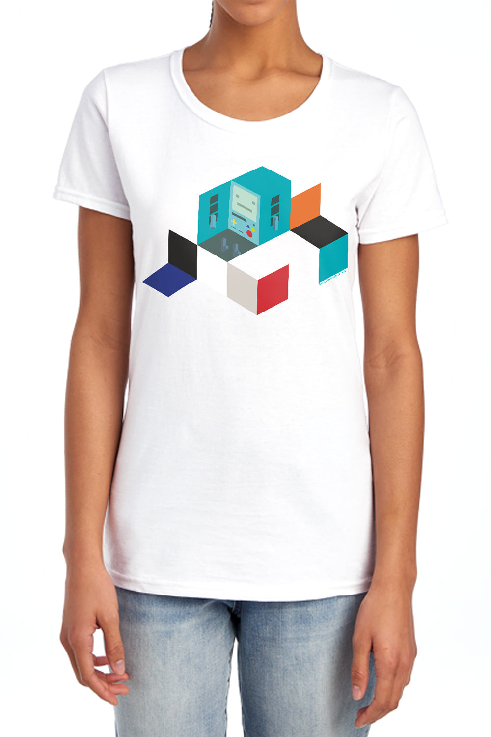Adventure Time Bmo Blocks Womens T-Shirt
