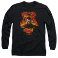 Superman Man on Fire Long Sleeve T-Shirt