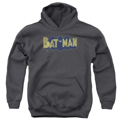 Batman Vintage Logo Splatter Youth Hoodie