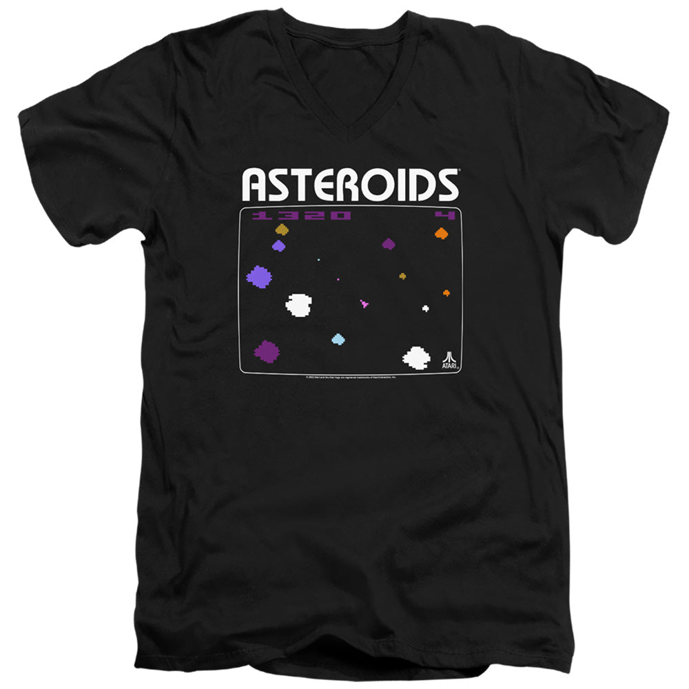 Atari Asteroids Screen V-Neck T-Shirt
