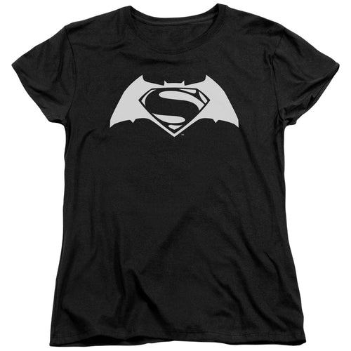 Batman v Superman Simple Logo Womens T-Shirt
