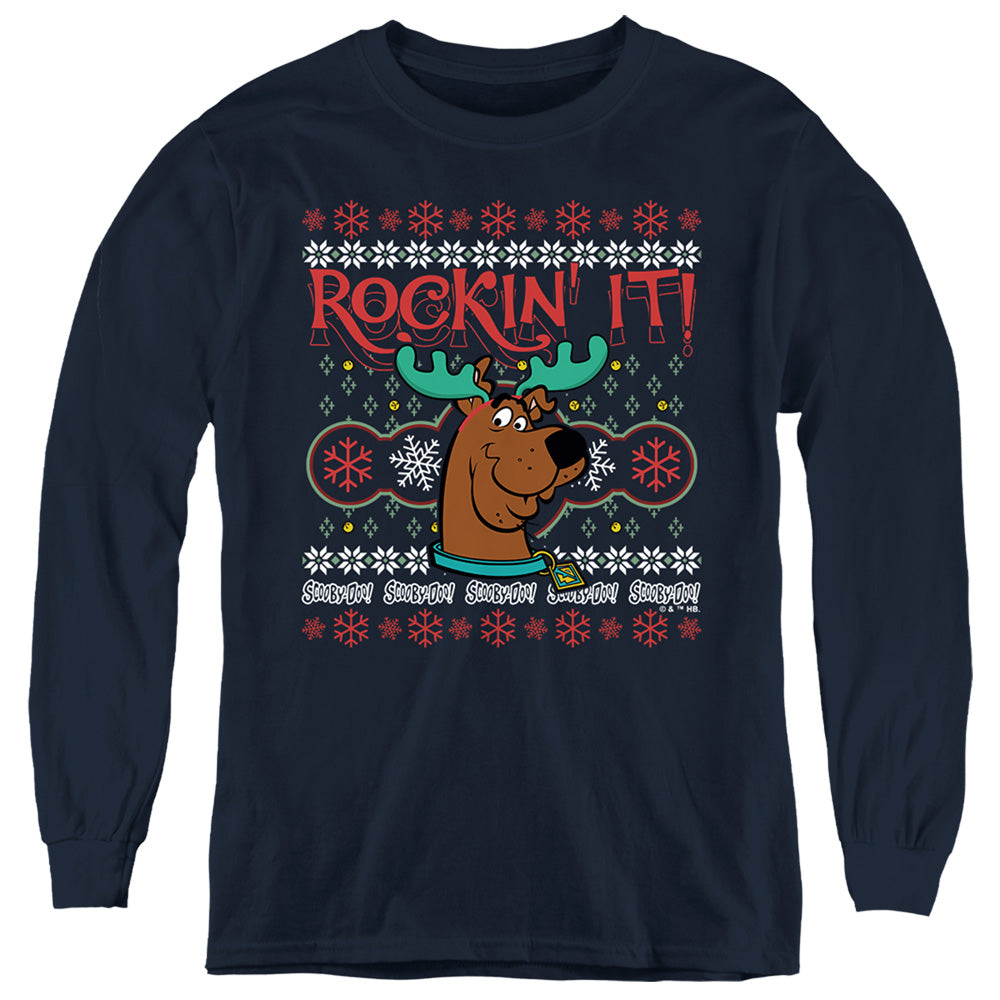 Scooby-Doo Rockin' It Ugly Christmas Youth Long Sleeve T-Shirt