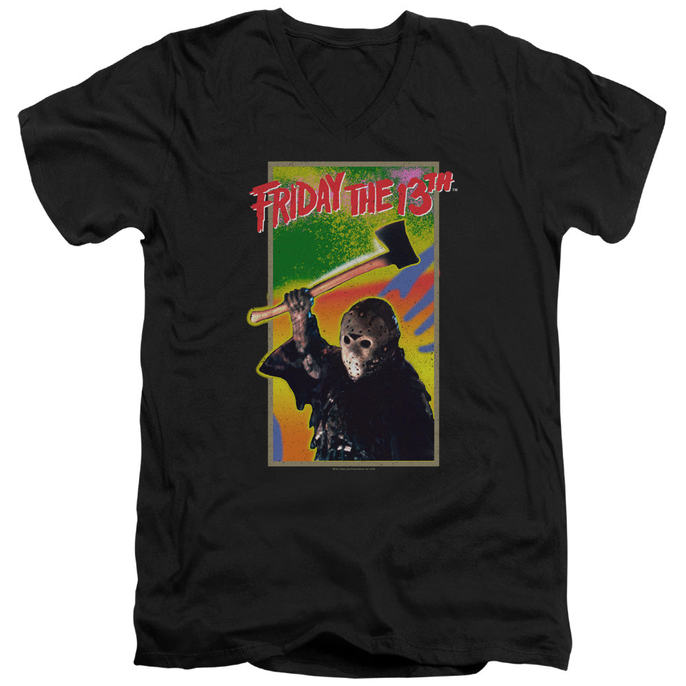 Friday the 13th Retro Game V-Neck T-Shirt