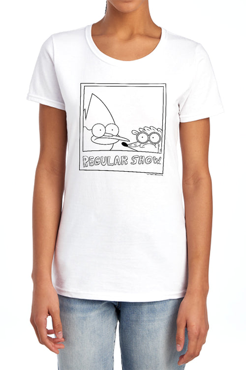 Regular Show Polaroid Womens T-Shirt