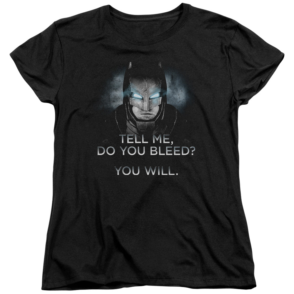 Batman v Superman Do You Bleed Womens T-Shirt